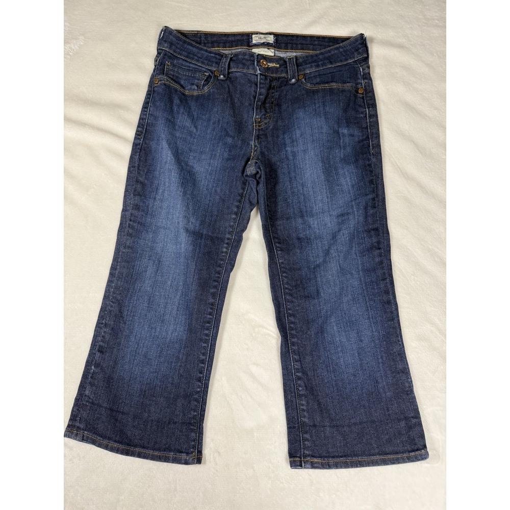Levis 515 Capri Jeans Womens 29x25 Blue Mid Rise Bootcut Cropped Denim